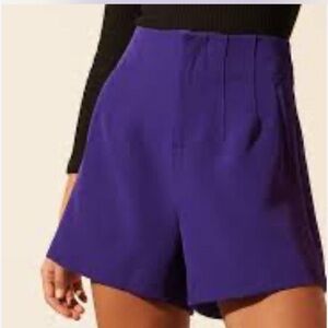 $445 MSRP NWT forte forte made in Italy Pleated Shorts in violet purple